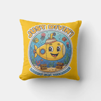 Cute Submarine-Nautical Nursery Decor Throw Pillow
