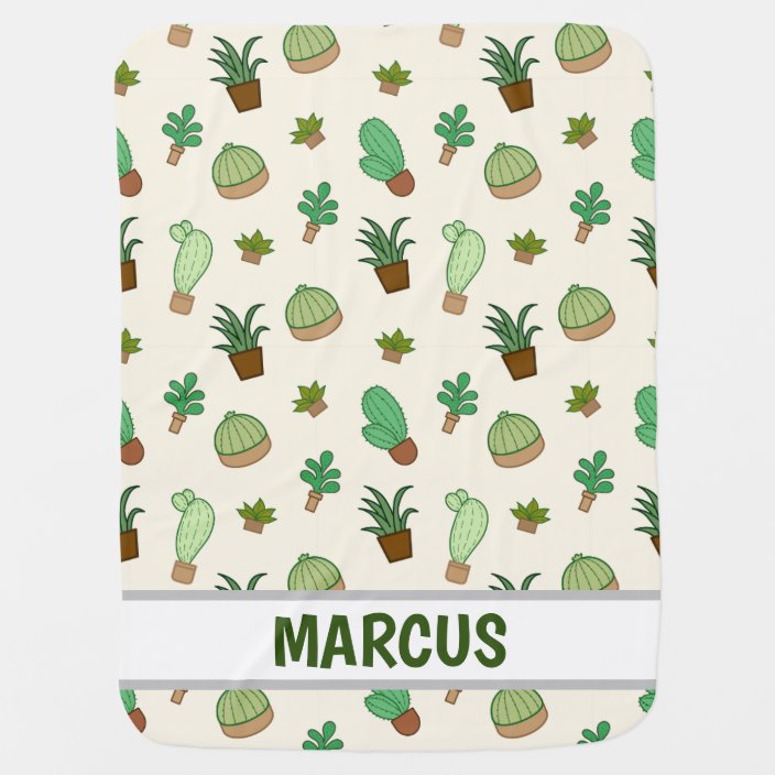 cactus baby blanket