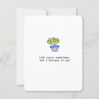 Cute Succulent Sympathy Card