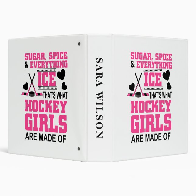 cute sugar and spice girls ice hockey binder (Background)