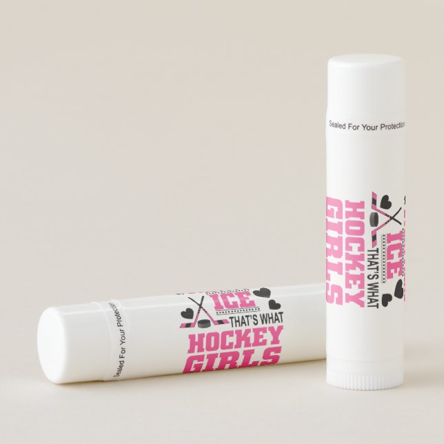 cute sugar and spice girls ice hockey lip balm (Front)