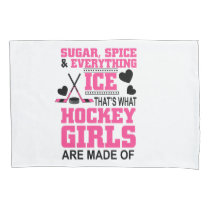 cute sugar and spice girls ice hockey pillowcase