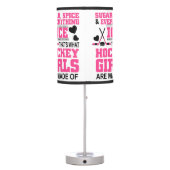cute sugar and spice girls ice hockey table lamp (Back)
