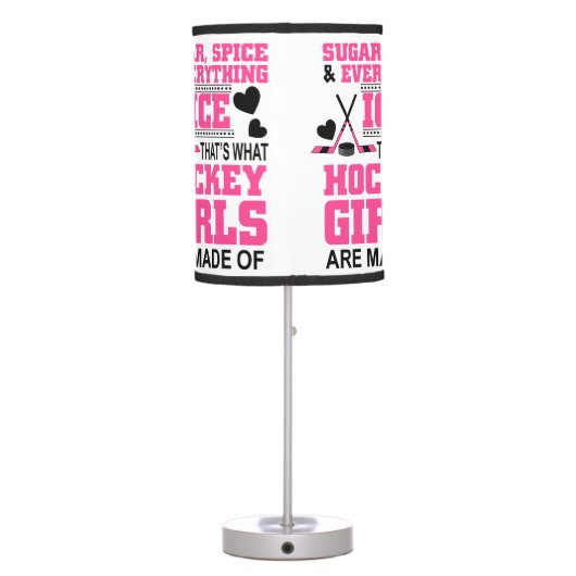cute sugar and spice girls ice hockey table lamp (Back)