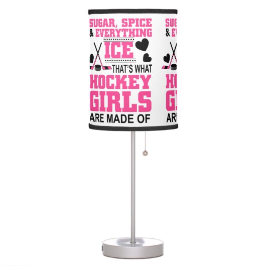 cute sugar and spice girls ice hockey table lamp (Left)