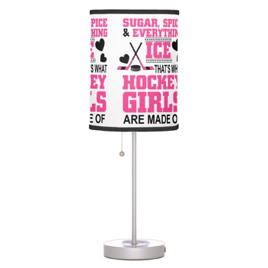 cute sugar and spice girls ice hockey table lamp (Right)