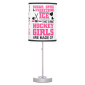cute sugar and spice girls ice hockey table lamp (Front)