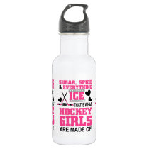 cute sugar and spice girls ice hockey water bottle