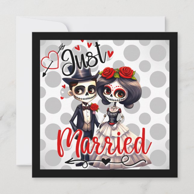 Cute Sugar Skull  Holiday Card (Front)