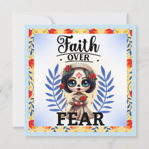 Cute Sugar Skull Holiday Card