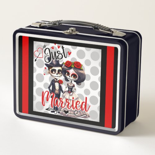 Cute Sugar Skull Metal Lunch Box