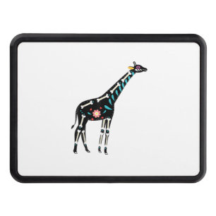 Cute Sugar Skull Mexican Giraffe Halloween Day Of Hitch Cover