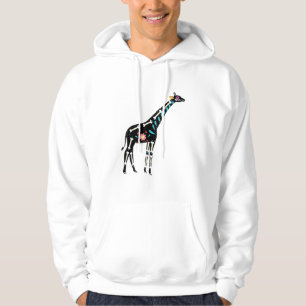 Cute Sugar Skull Mexican Giraffe Halloween Day Of  Hoodie