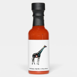 Cute Sugar Skull Mexican Giraffe Halloween Day Of Hot Sauces