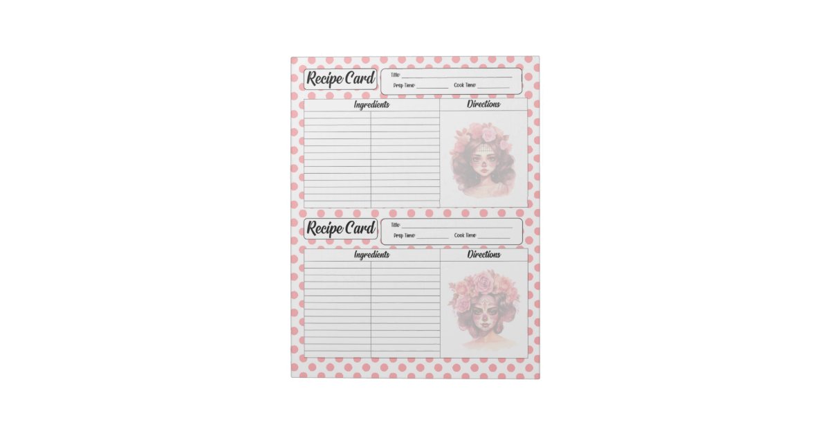 cute-sugar-skull-recipe-card-notepad-zazzle