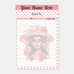 Cute Sugar Skull Recipe Page Post-it Notes