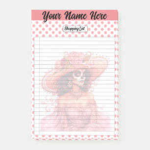 Cute Sugar Skull Shopping List Post-it Notes