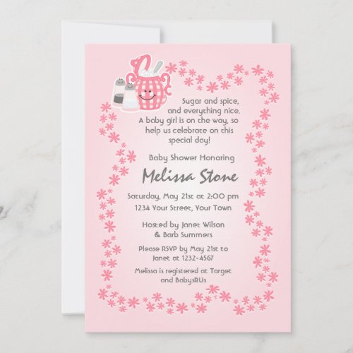 Cute Sugar &amp; Spice Baby Shower Invitation