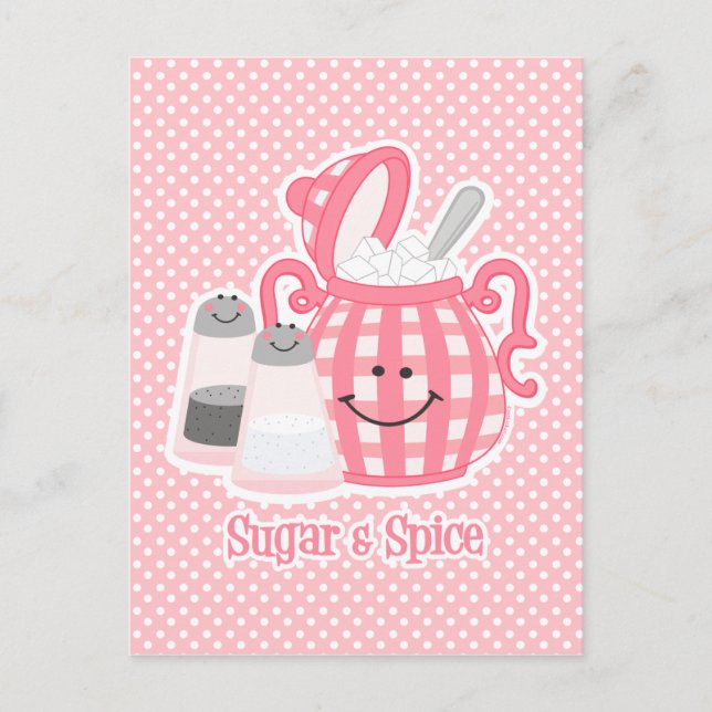 Cute Sugar & Spice Postcard (Front)