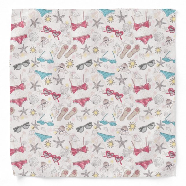 Cute Summer Abstract Pattern Bandana (Front)