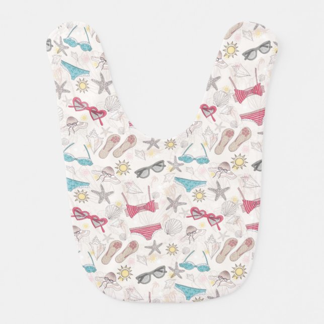 Cute Summer Abstract Pattern Bib (Front)