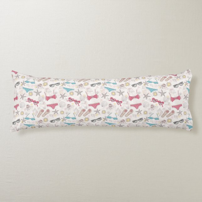 Cute Summer Abstract Pattern Body Pillow (Front)