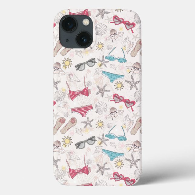 Cute Summer Abstract Pattern Case-Mate iPhone Case (Back)