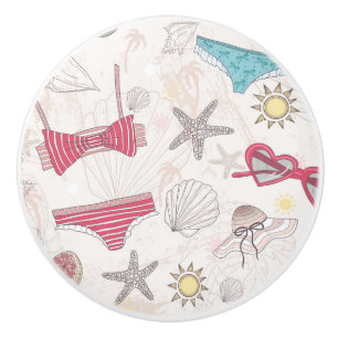 Cute Summer Abstract Pattern Ceramic Knob