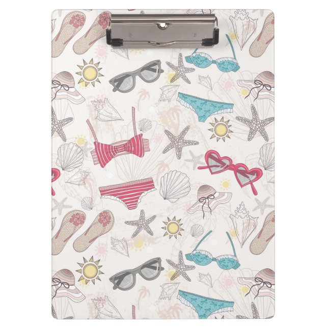 Cute Summer Abstract Pattern Clipboard (Front)