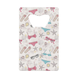 Cute Summer Abstract Pattern Credit Card Bottle Opener