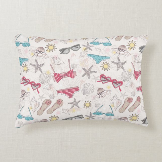Cute Summer Abstract Pattern Decorative Pillow (Front)