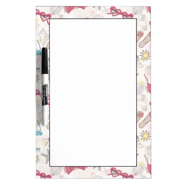 Cute Summer Abstract Pattern Dry Erase Board (Front)