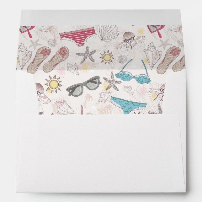 Cute Summer Abstract Pattern Envelope (Back (Bottom))