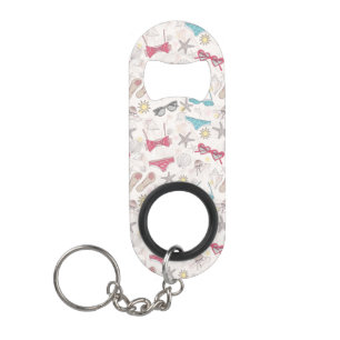 Cute Summer Abstract Pattern Keychain Bottle Opener