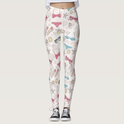 Cute Summer Abstract Pattern Leggings