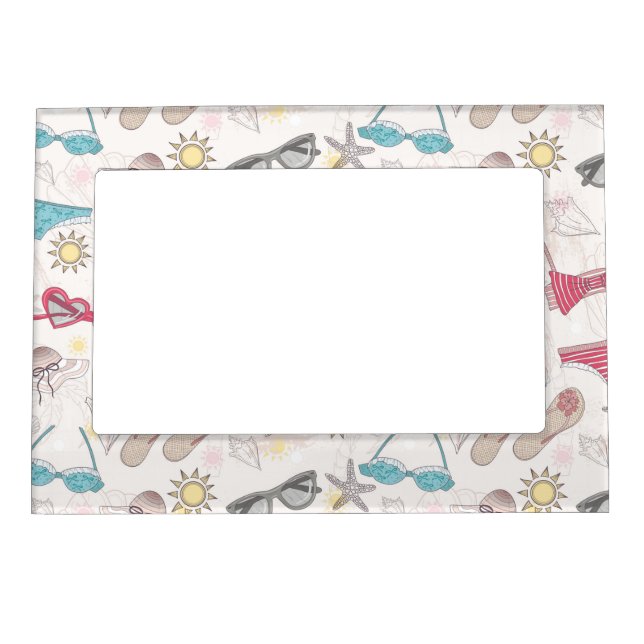 Cute Summer Abstract Pattern Magnetic Frame (Front)
