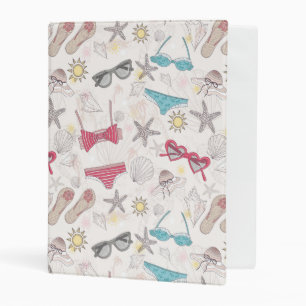 Cute Summer Abstract Pattern Mini Binder