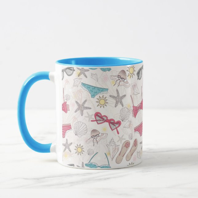 Cute Summer Abstract Pattern Mug (Left)