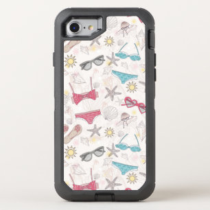 Cute Summer Abstract Pattern OtterBox Defender iPhone SE/8/7 Case
