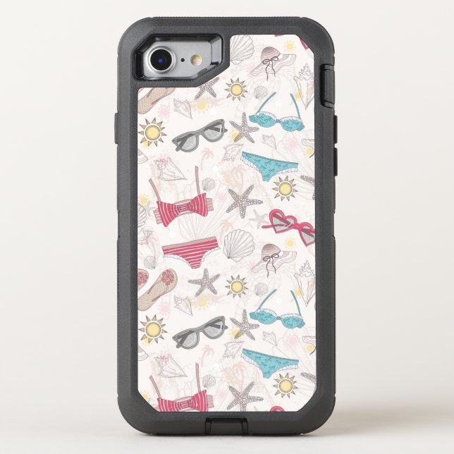 Cute Summer Abstract Pattern Otterbox iPhone Case (Back)