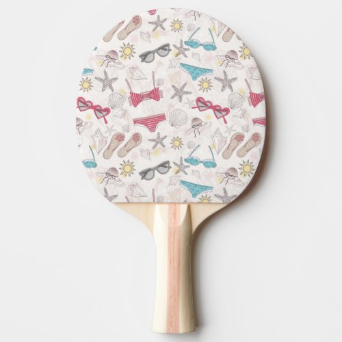 Cute Summer Abstract Pattern Ping_Pong Paddle