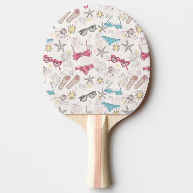 Cute Summer Abstract Pattern Ping-Pong Paddle (Front)