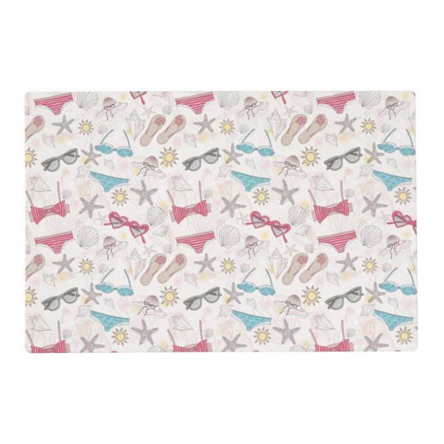 Cute Summer Abstract Pattern Placemat (Front)