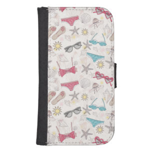 Cute Summer Abstract Pattern Samsung S4 Wallet Case
