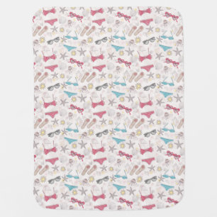 Cute Summer Abstract Pattern Swaddle Blanket