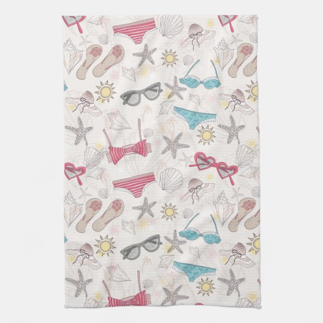 Cute Summer Abstract Pattern Towel (Vertical)