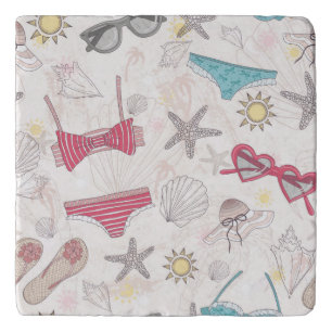 Cute Summer Abstract Pattern Trivet