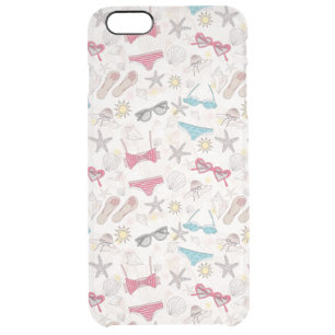 Cute Summer Abstract Pattern Clear iPhone 6 Plus Case
