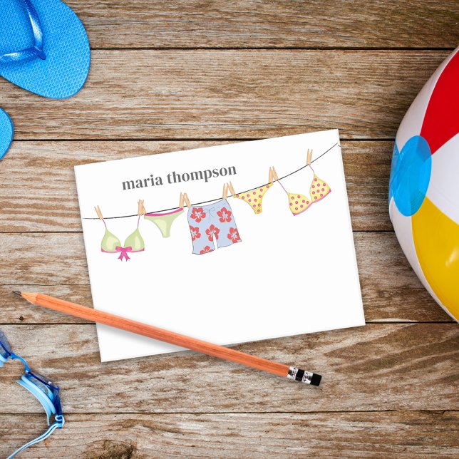Cute Summer Add Your Name Custom Post-it Notes (Creator Uploaded)