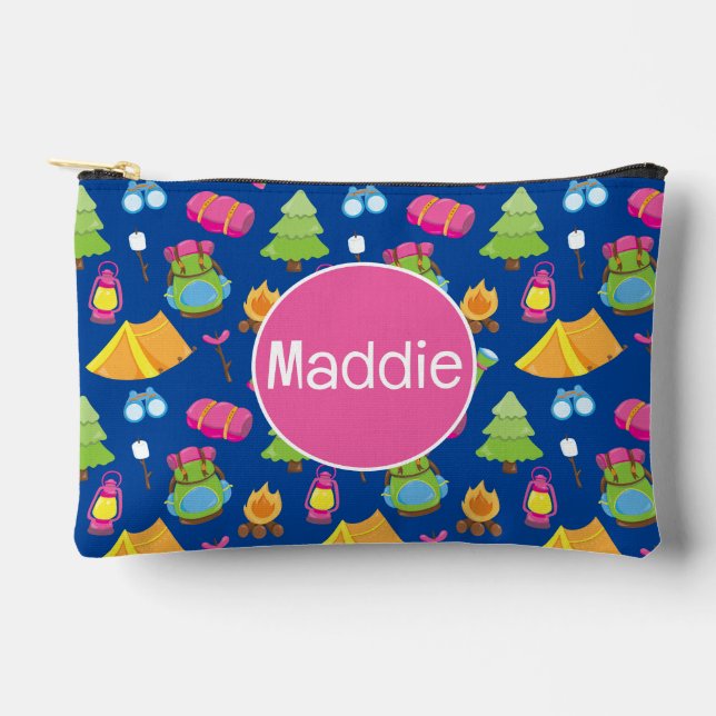 Cute Summer Camp Pattern Accessory Pouch (Front)